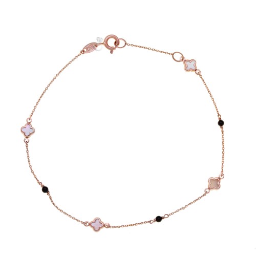 Ροζ χρυσό βραχιόλι με φίλντισι 